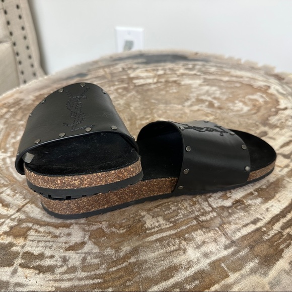 NEW | Saint Laurent Jimmy Studded leather slides - Picture 6 of 10